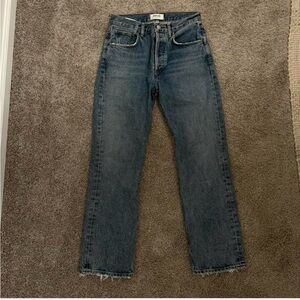 Agolde Ripley Women's Straight-Leg Jeans in Dark Washed Blue